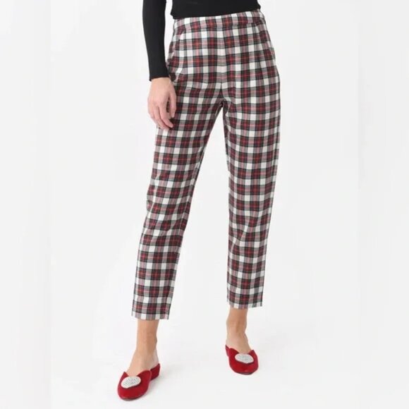 NWT Anthropologie Hunter Bell Women's Melina Pant 100% Virgin Wool Plaid l Size - Picture 4 of 9